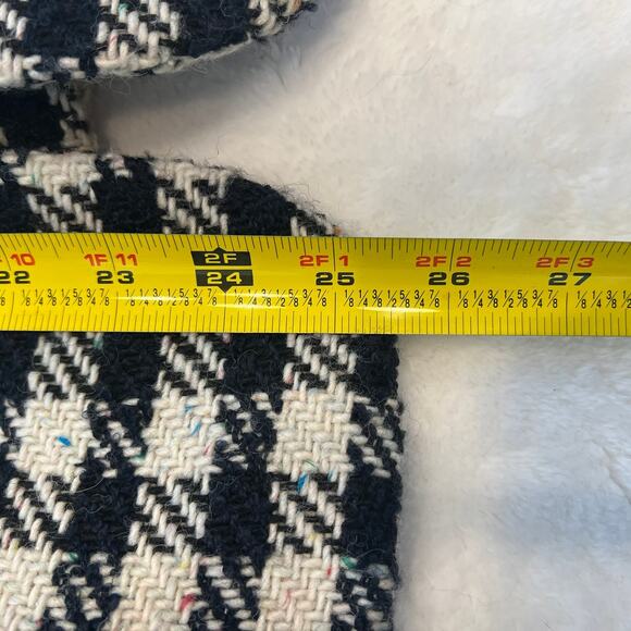 Talbots Women’s Tweed Houndstooth Black and White Blazer Size 4P Academic - Picture 7 of 11